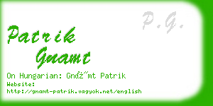 patrik gnamt business card